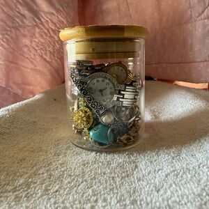 Mini Mystery Jar with Assorted Jewelry and Watches